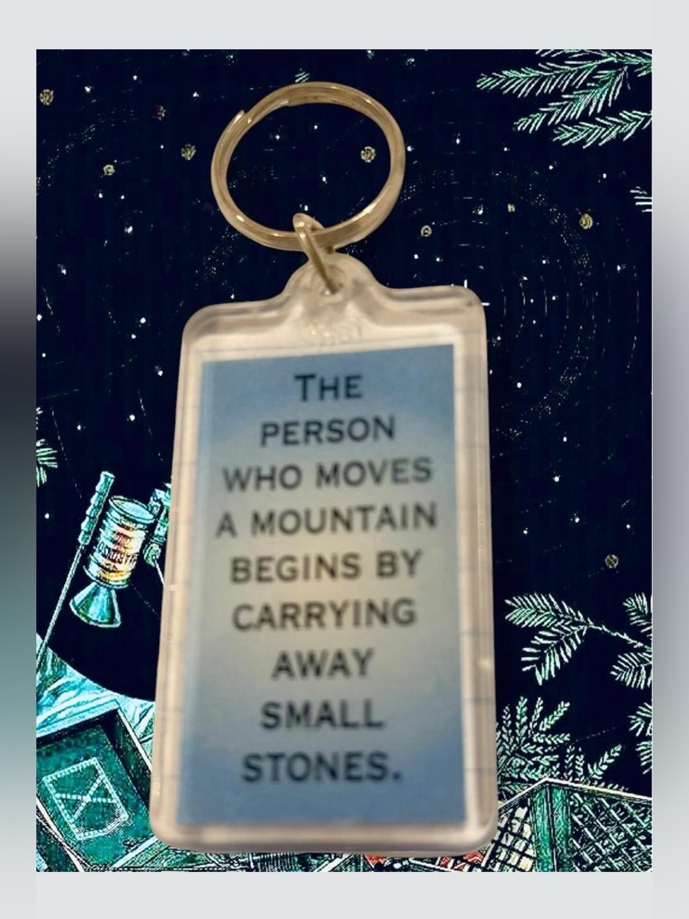 Vintage 1990’s Spencer Gifts Keychain Inspirational Quote Keychain